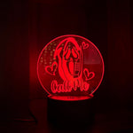 Call me Ghost - Light Up Laser Engraved Acrylic Decor-Create Fantasy Crafts