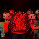 Call me Ghost - Light Up Laser Engraved Acrylic Decor-Create Fantasy Crafts
