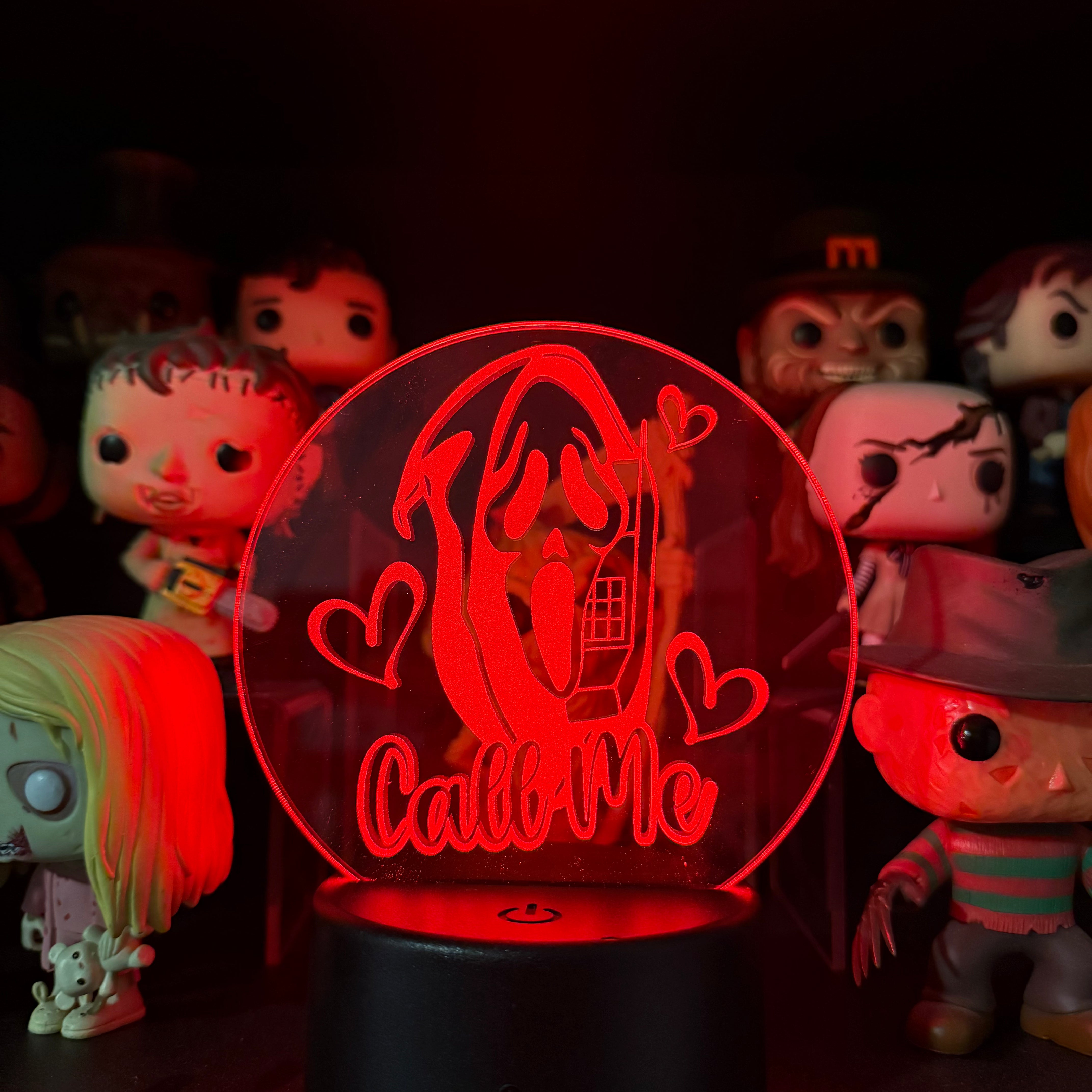 Call me Ghost - Light Up Laser Engraved Acrylic Decor-Create Fantasy Crafts