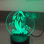 Call me Ghost - Light Up Laser Engraved Acrylic Decor-Create Fantasy Crafts
