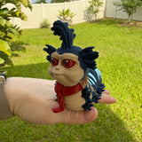 Ello Worm - 3D Print - Articulating - Decor-Create Fantasy Crafts