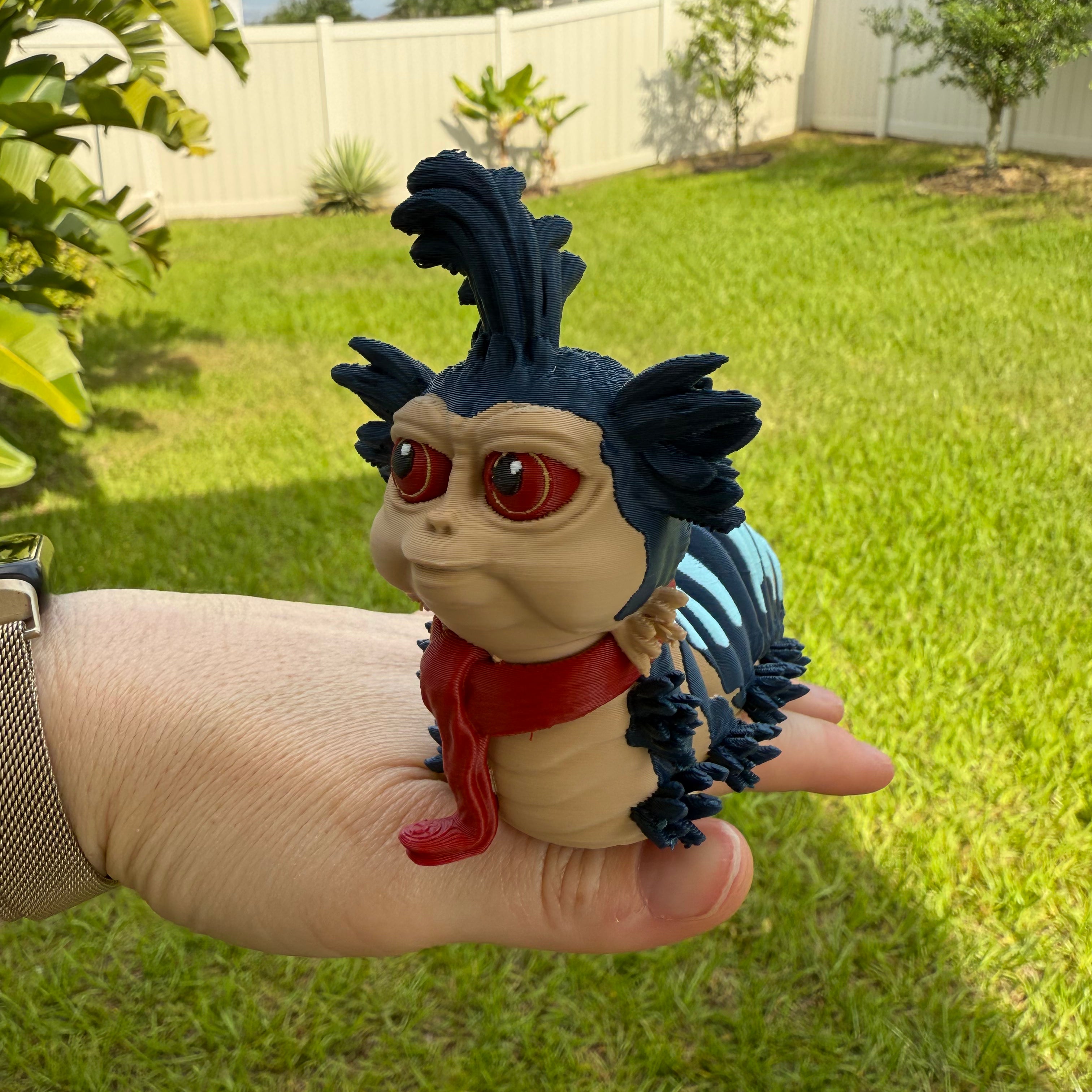 Ello Worm - 3D Print - Articulating - Decor-Create Fantasy Crafts