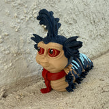 Ello Worm - 3D Print - Articulating - Decor-Create Fantasy Crafts