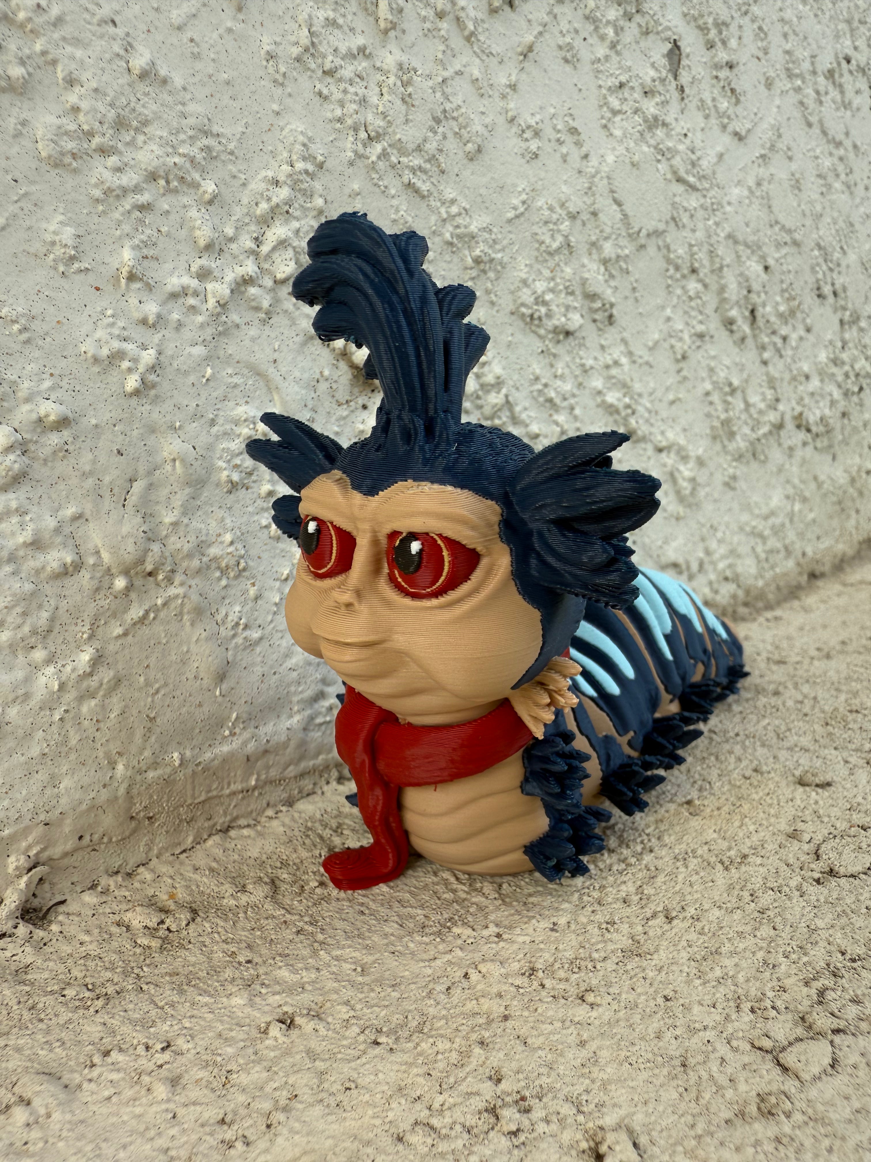 Ello Worm - 3D Print - Articulating - Decor-Create Fantasy Crafts
