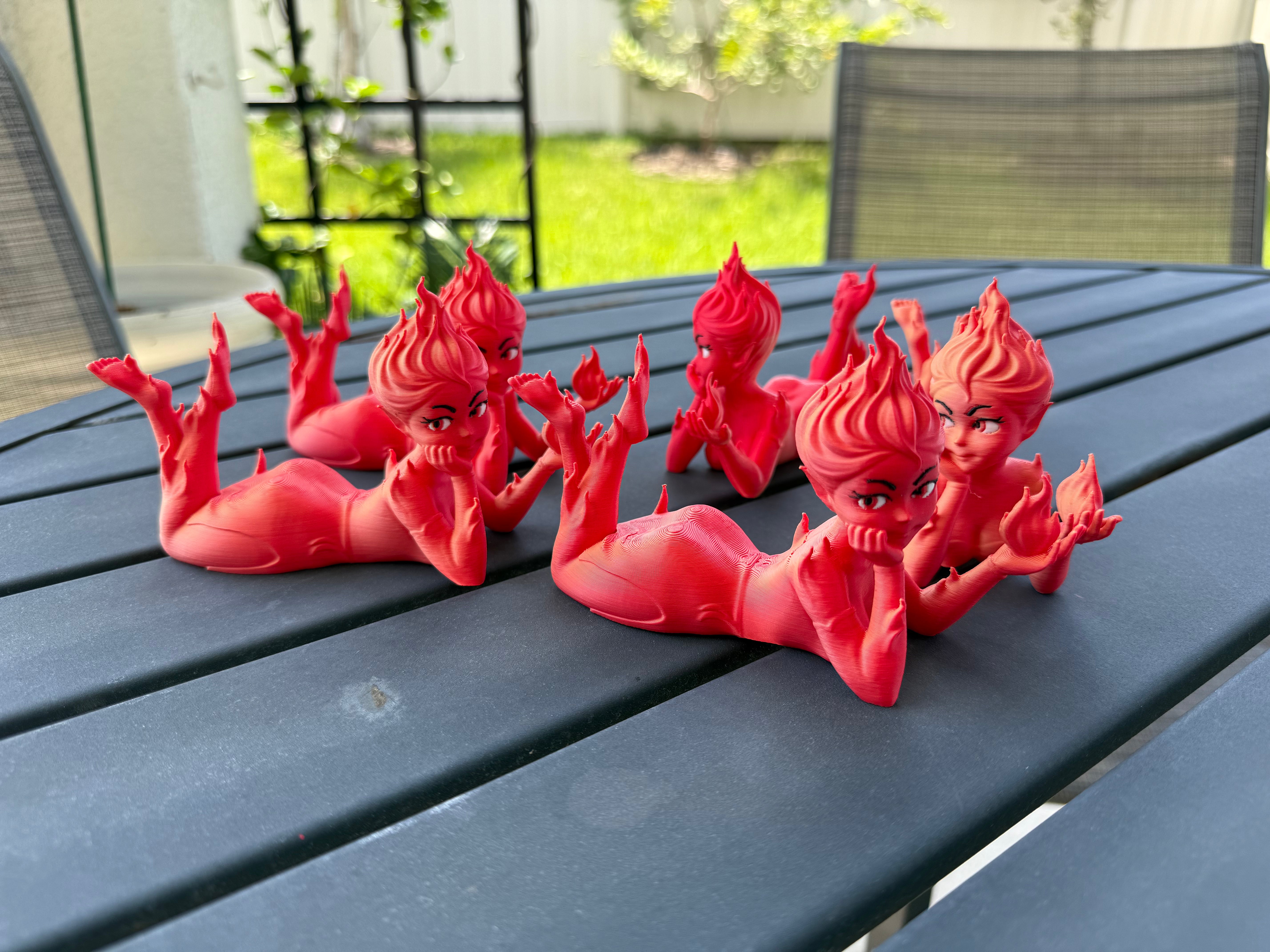 Fire Sprite Bookshelf Decor Bookish Merch-Create Fantasy Crafts
