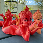Fire Sprite Bookshelf Decor Bookish Merch-Create Fantasy Crafts