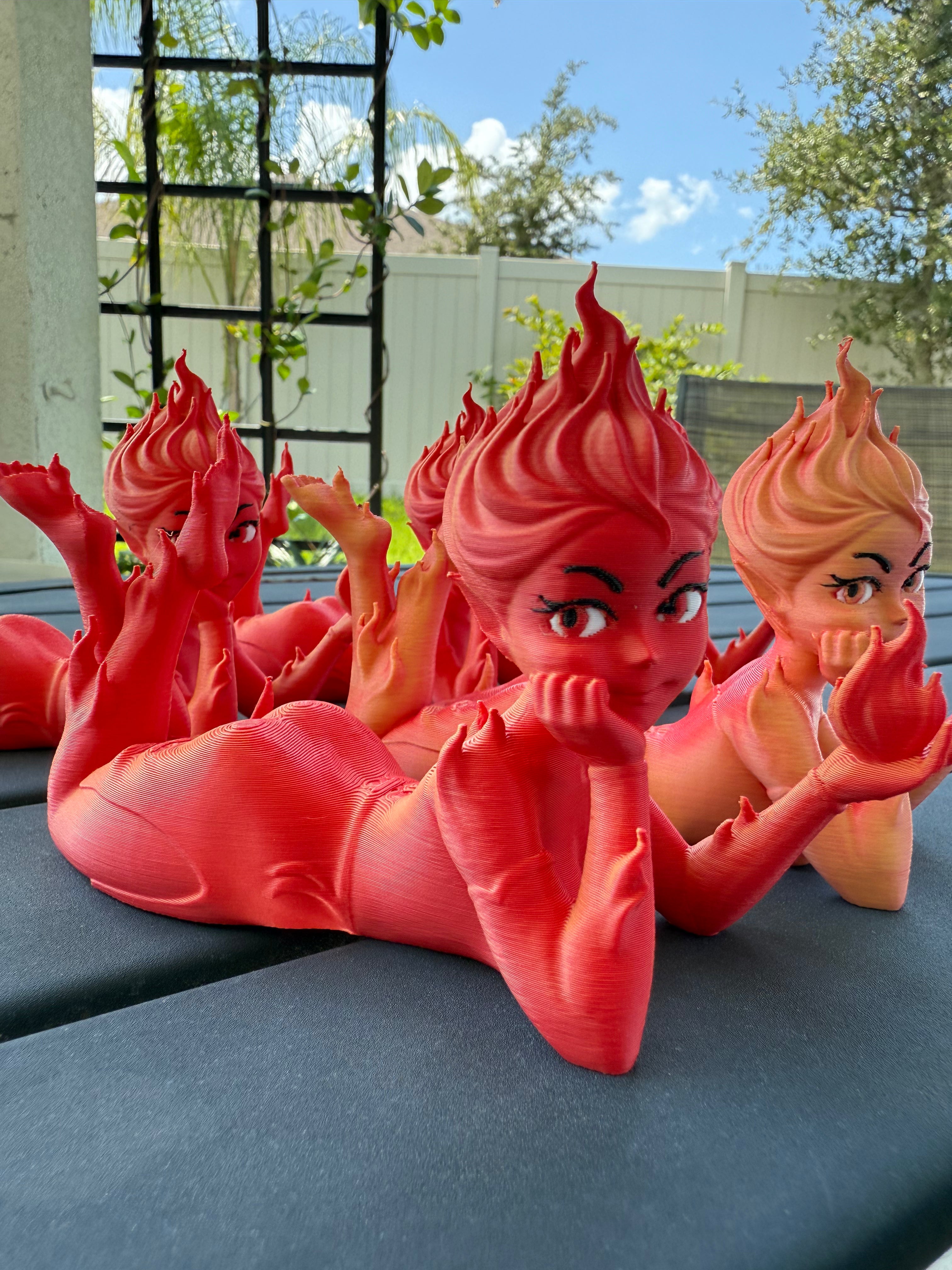 Fire Sprite Bookshelf Decor Bookish Merch-Create Fantasy Crafts