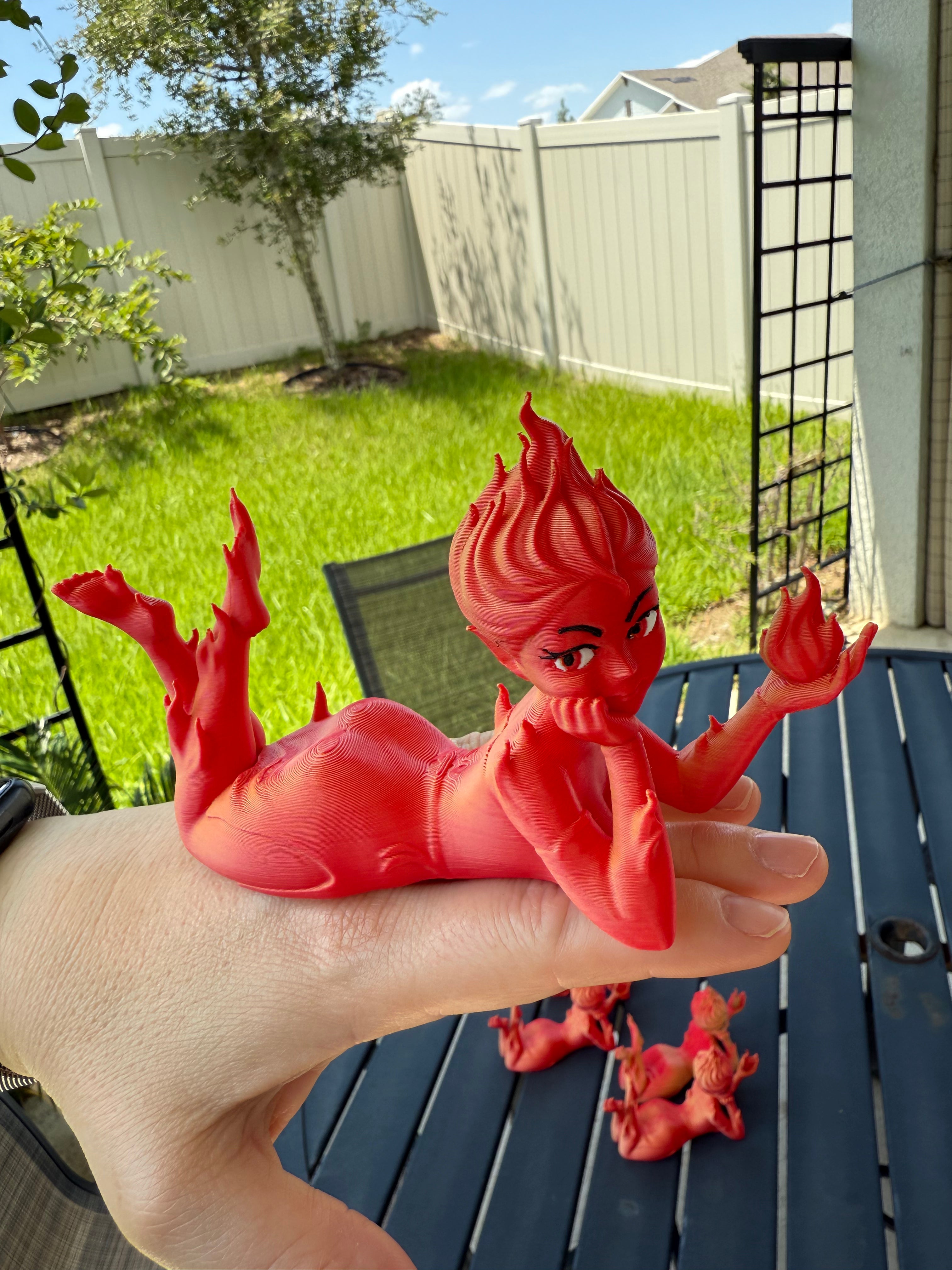 Fire Sprite Bookshelf Decor Bookish Merch-Create Fantasy Crafts