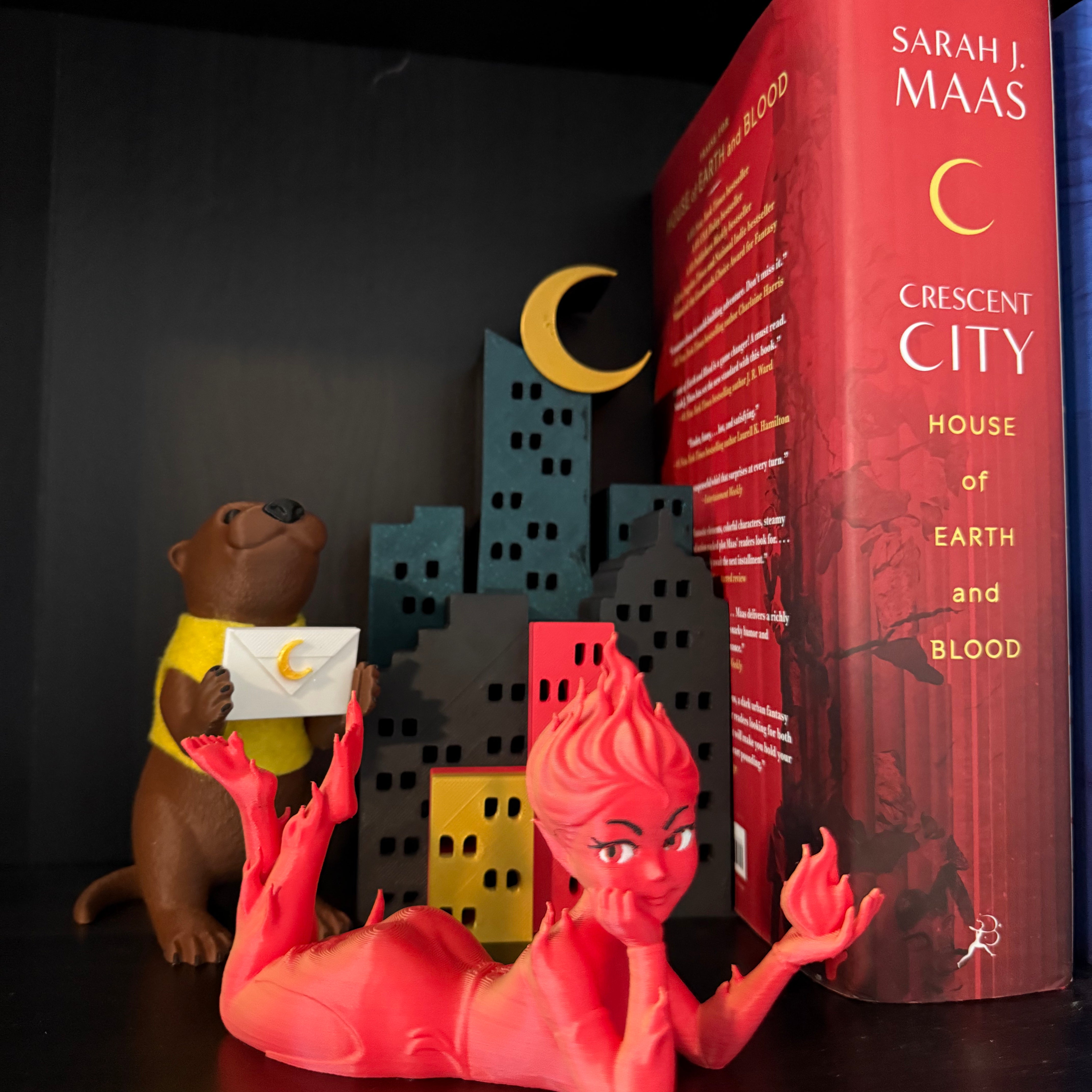 Fire Sprite Bookshelf Decor Bookish Merch-Create Fantasy Crafts