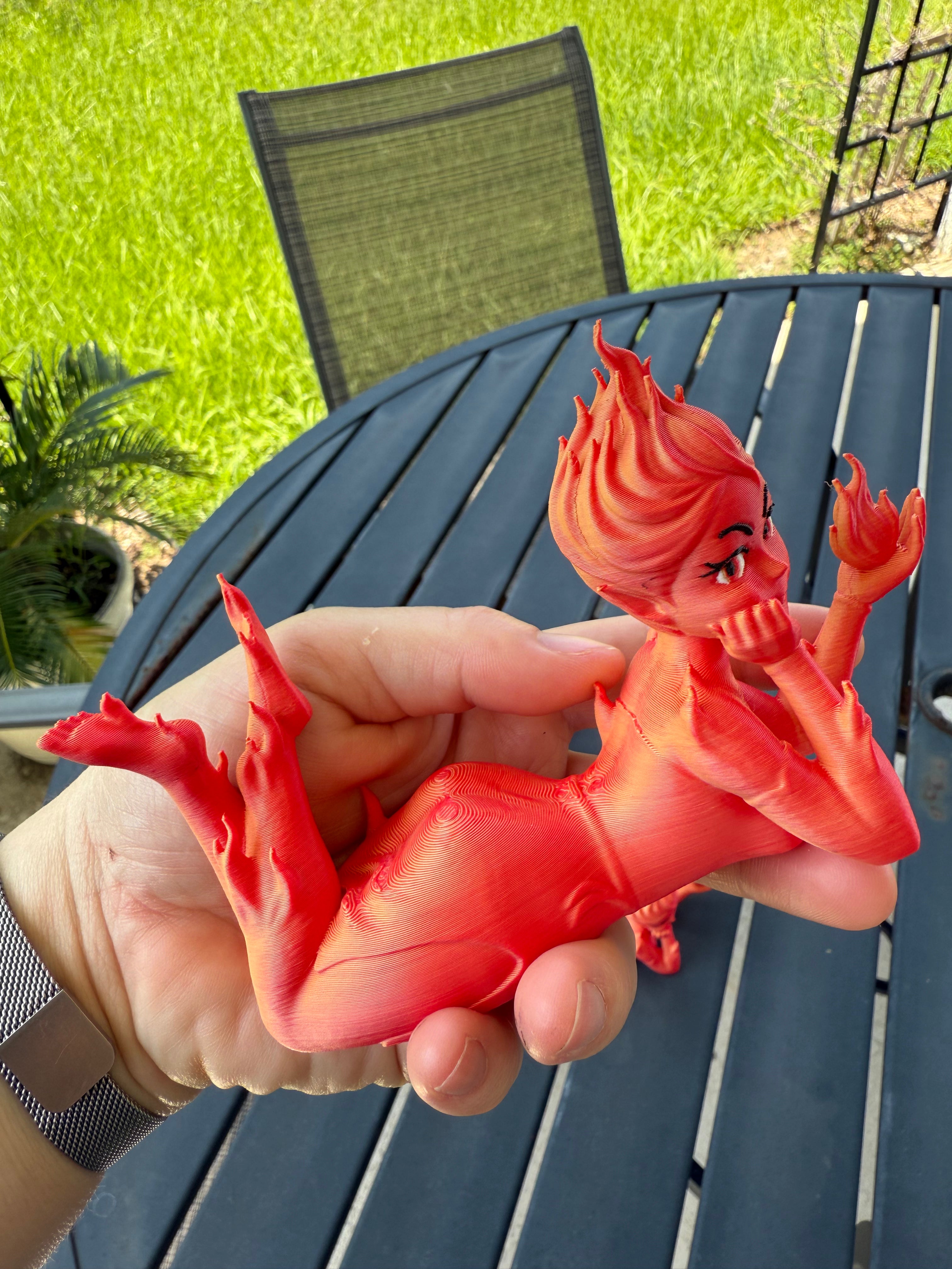Fire Sprite Bookshelf Decor Bookish Merch-Create Fantasy Crafts
