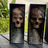 Skull Cave Book Nook | Decor | Hand Painted | Gothic | Horror |