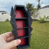 Gothic Coffin Mini Shelf | Book Shelf Decor
