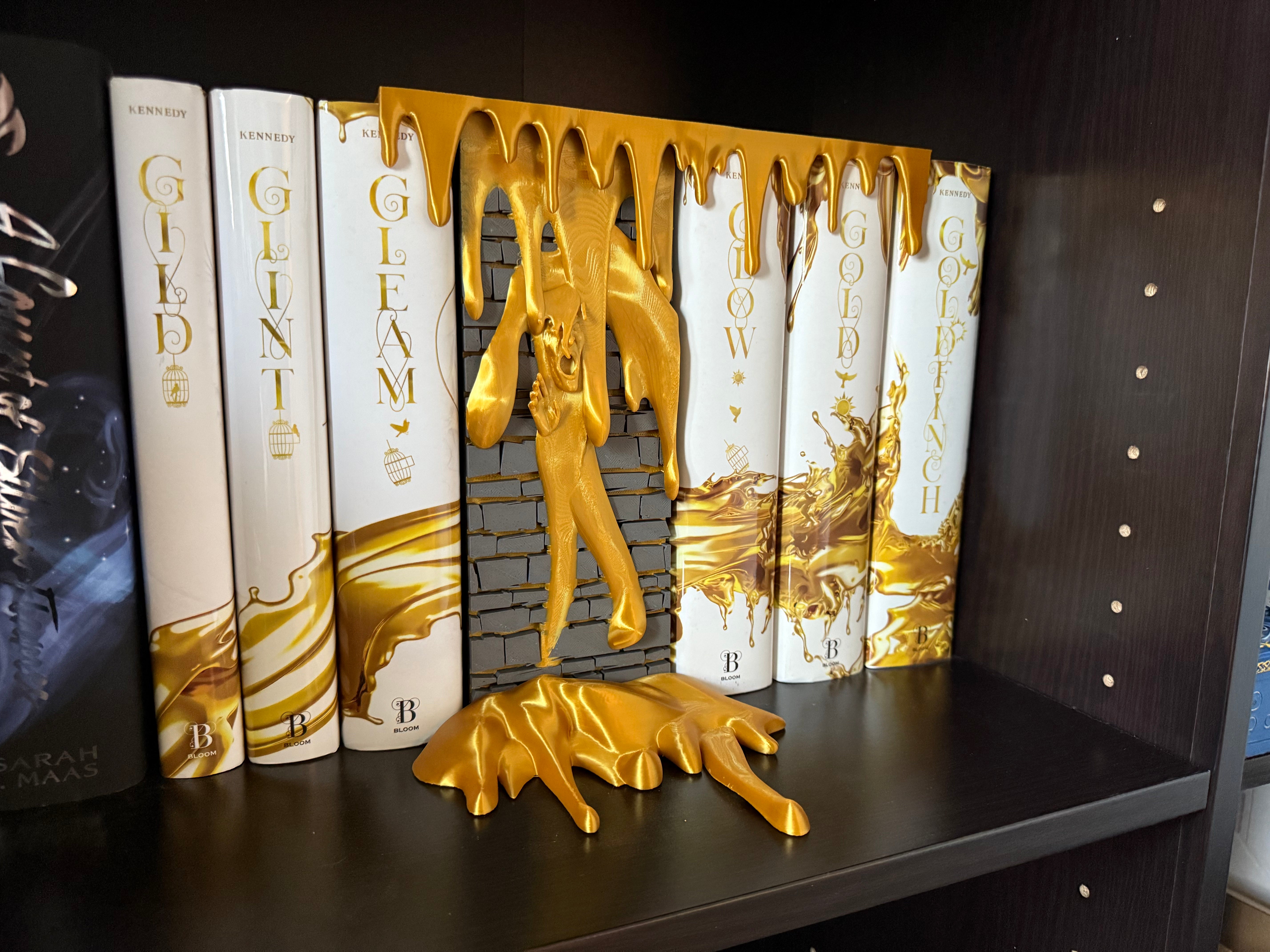 Dripping Gold Wall Book Nook | Bookish Merch | Bookshelf Decor | Romantasy |-Create Fantasy Crafts