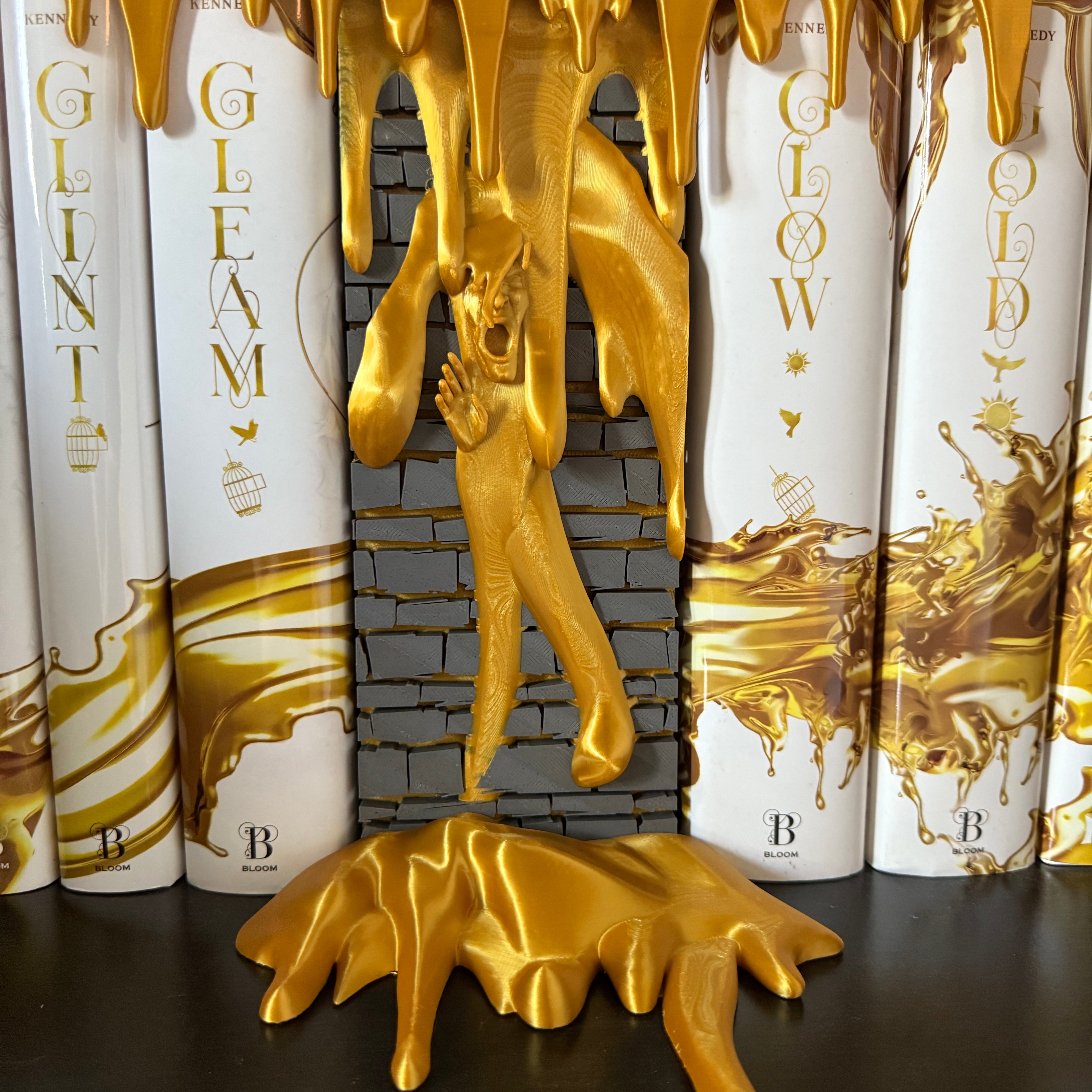 Dripping Gold Wall Book Nook | Bookish Merch | Bookshelf Decor | Romantasy |-Create Fantasy Crafts