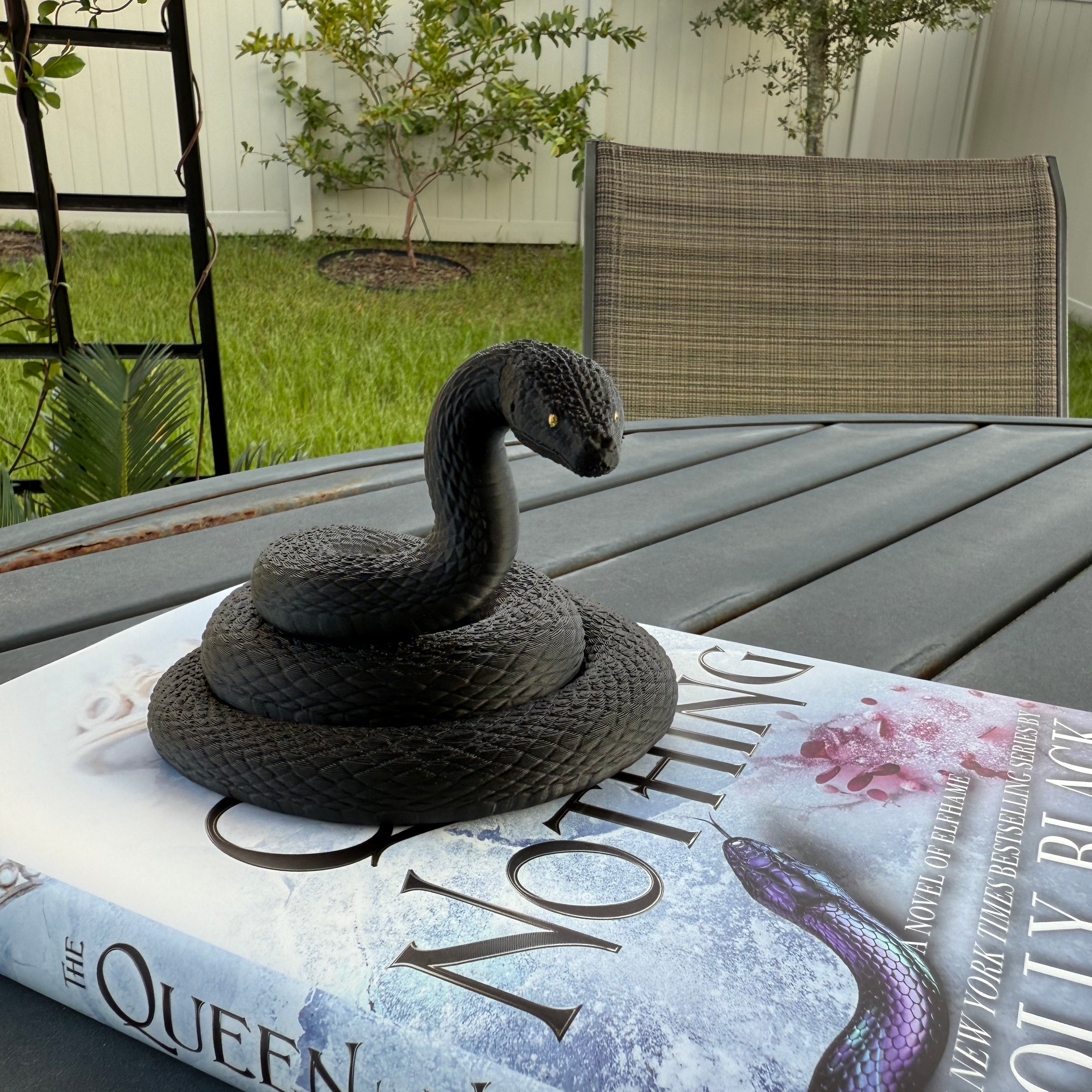 Black Snake Bookshelf Decor-Create Fantasy Crafts