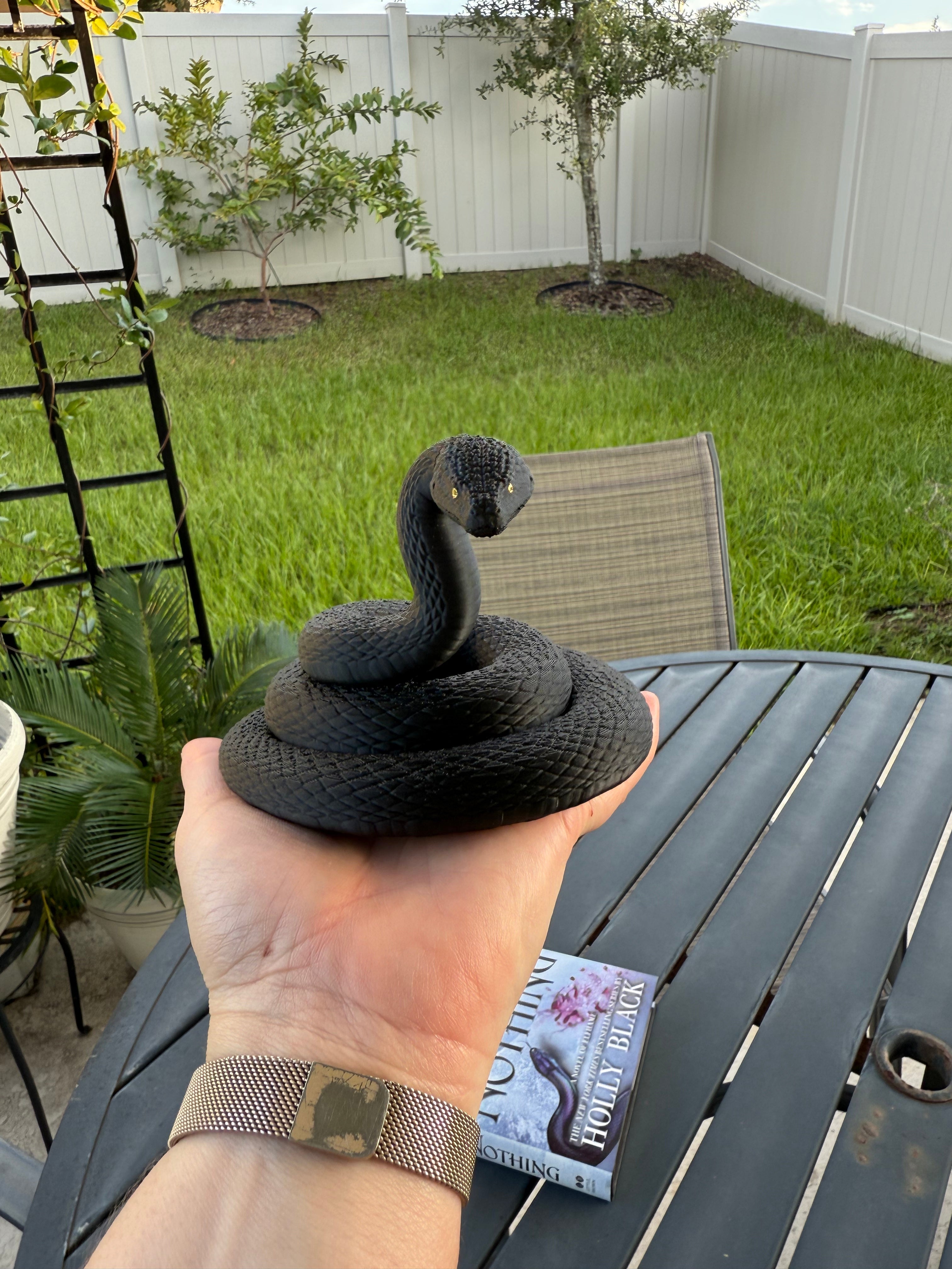 Black Snake Bookshelf Decor-Create Fantasy Crafts