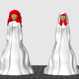 Cloaked Female Bookshelf Decor Bookish Merch - Customizable Colors