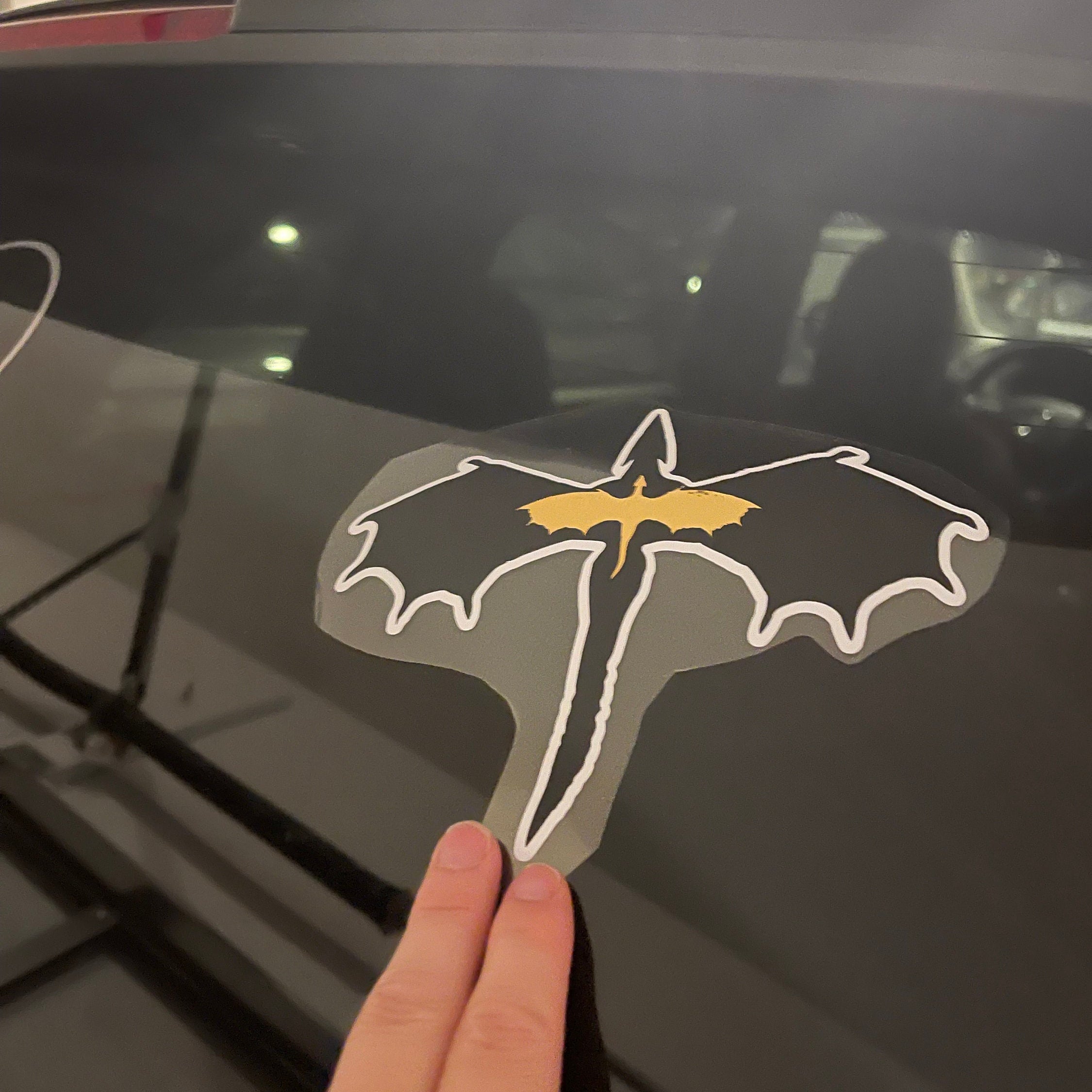 Dragon Decal - White Outline-Create Fantasy Crafts
