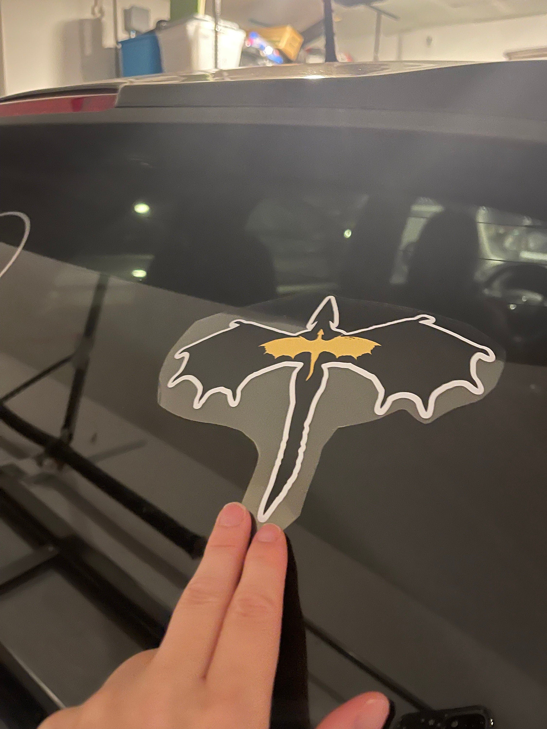 Dragon Decal - White Outline-Create Fantasy Crafts