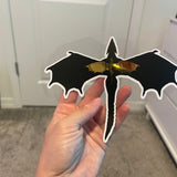 Dragon Decal - White Outline-Create Fantasy Crafts