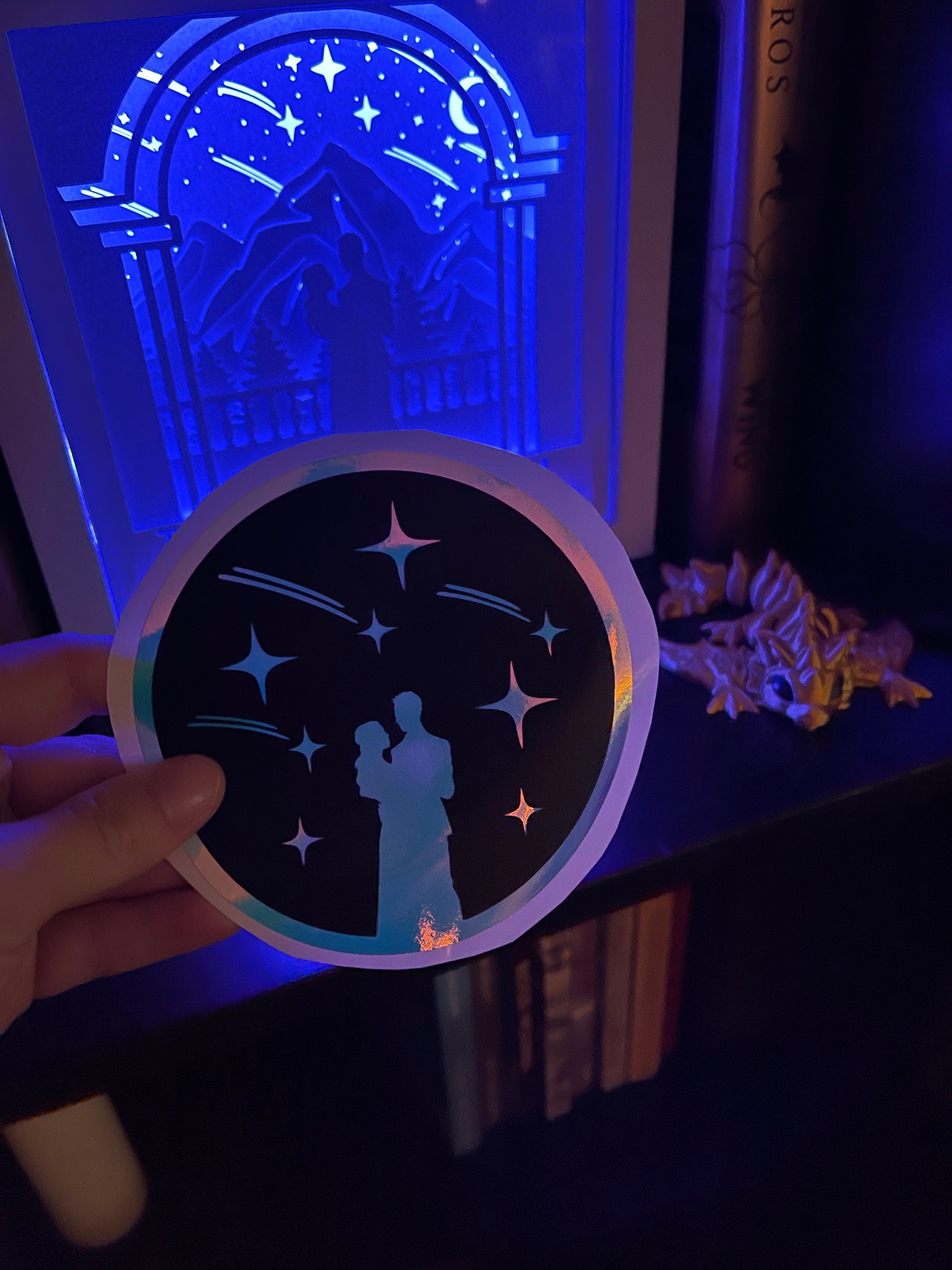 Starfall Decal - Holographic Opal White / Glow in the Dark-Create Fantasy Crafts
