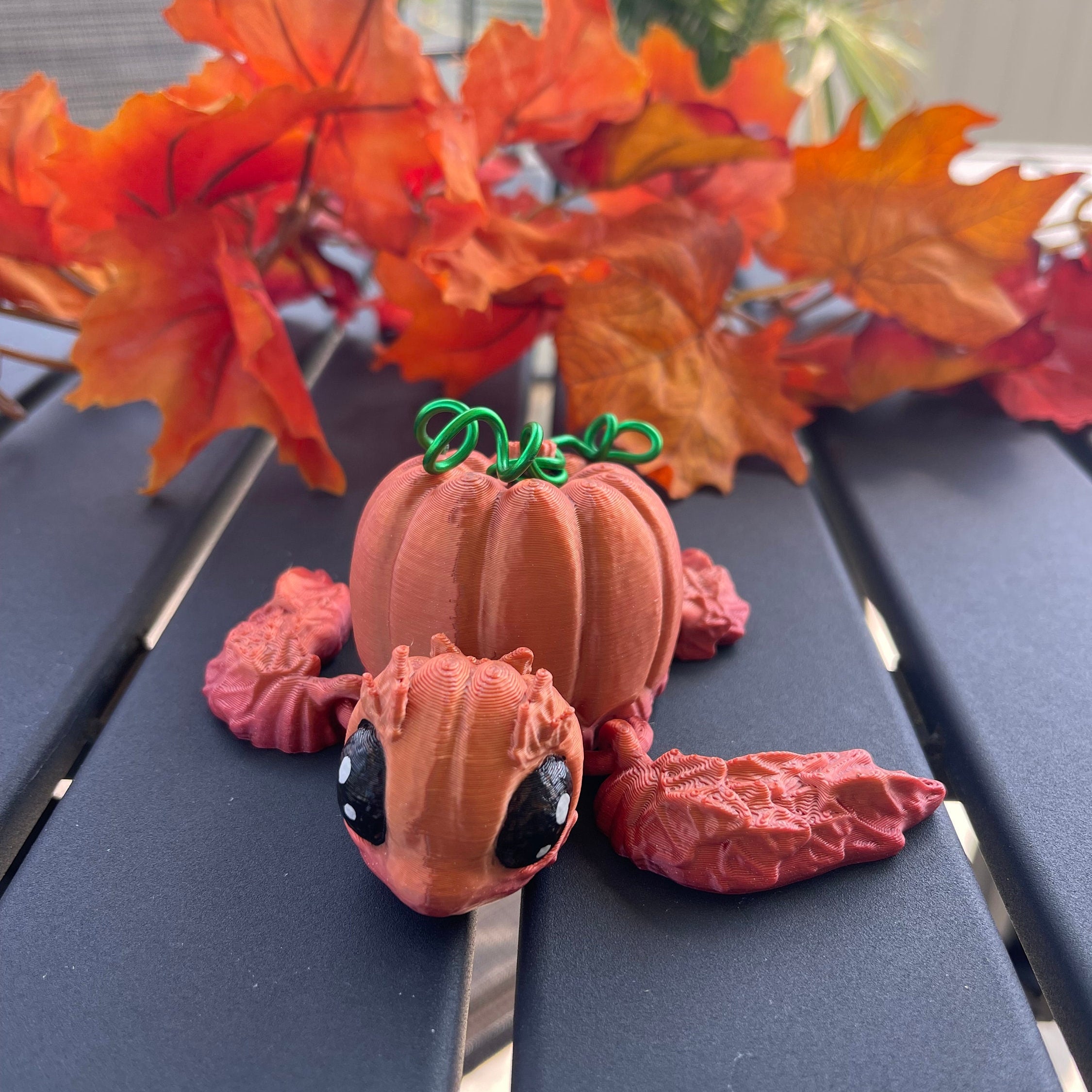 3D Print Pumpkin Turtle Fall Decor Desk Decor Fidget Toy-Create Fantasy Crafts