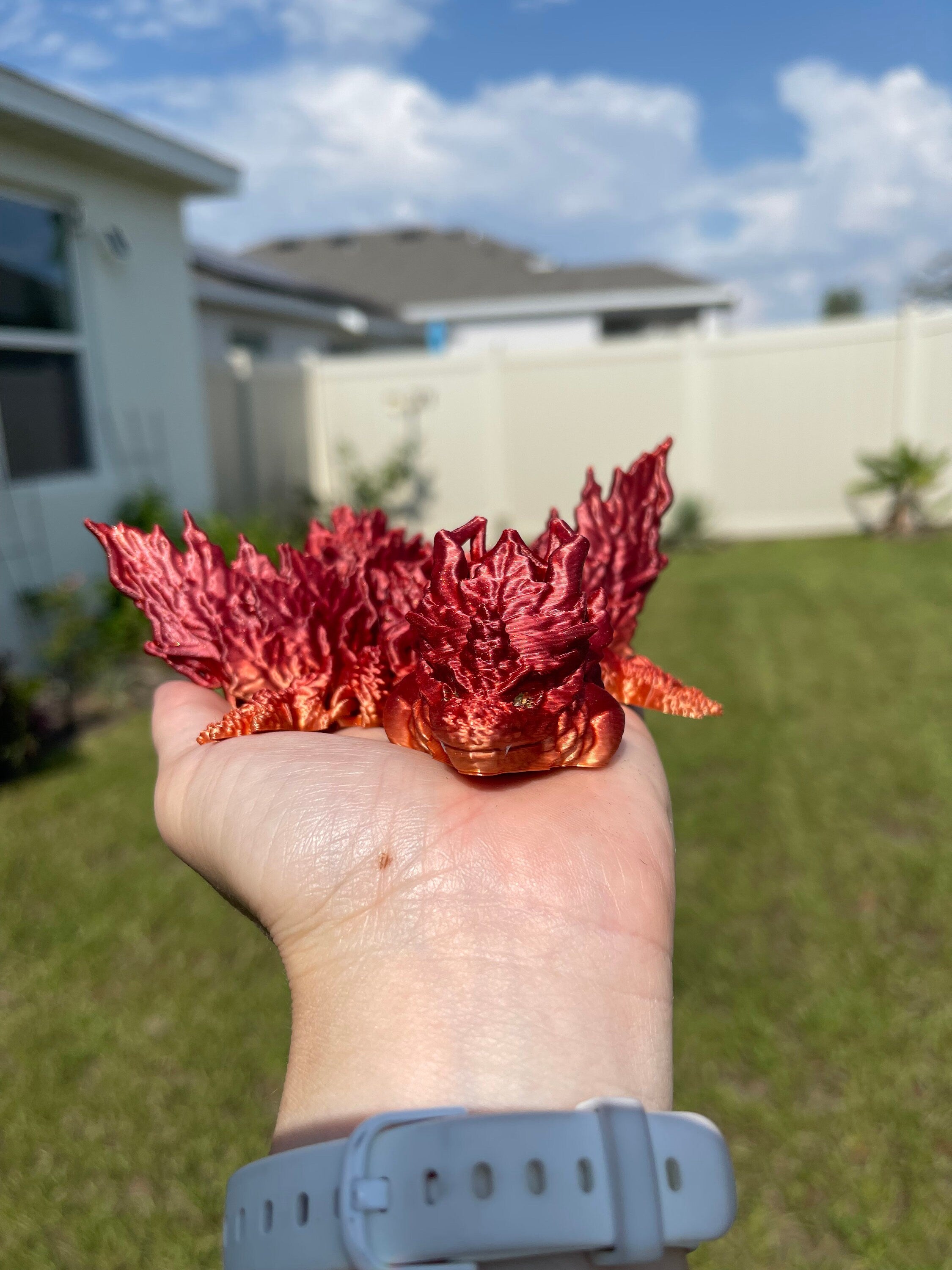Autumn Dragon Articulating 3D Print Dragon Fall Dragon-Create Fantasy Crafts