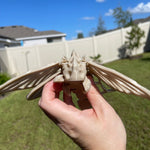 Skeleton Moth 3D Printed Customizable Color Bone Moth Halloween Gift Idea spooky desk decor-Create Fantasy Crafts