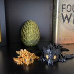 Mini Black & Gold Combo 3d Print Articulating Dragons-Create Fantasy Crafts