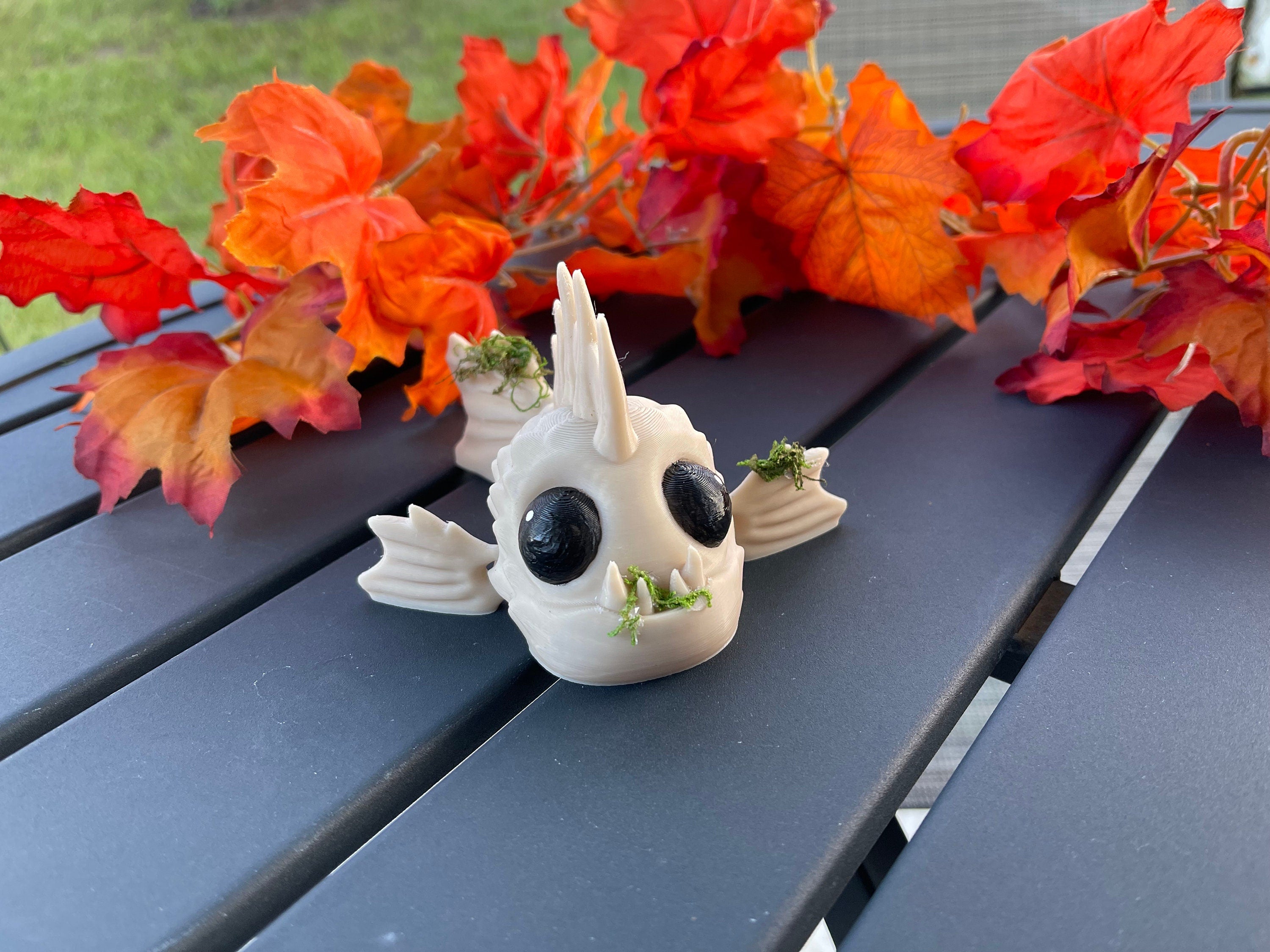 Moss Eater Scary Articulating 3D Print Bone Fish Halloween Decor-Create Fantasy Crafts