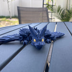 3D Print Navy Blue Articulating Dragon Blue Dragon Gift Bookshelf Décor-Create Fantasy Crafts