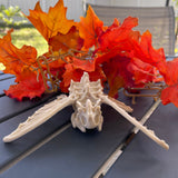 Skeleton Moth 3D Printed Customizable Color Bone Moth Halloween Gift Idea spooky desk decor-Create Fantasy Crafts