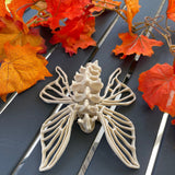 Skeleton Moth 3D Printed Customizable Color Bone Moth Halloween Gift Idea spooky desk decor-Create Fantasy Crafts