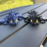 3D Print Small Black or Blue Articulating Crystal Wing Dragon-Create Fantasy Crafts