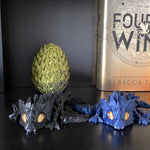 3D Print Small Black or Blue Articulating Crystal Wing Dragon-Create Fantasy Crafts