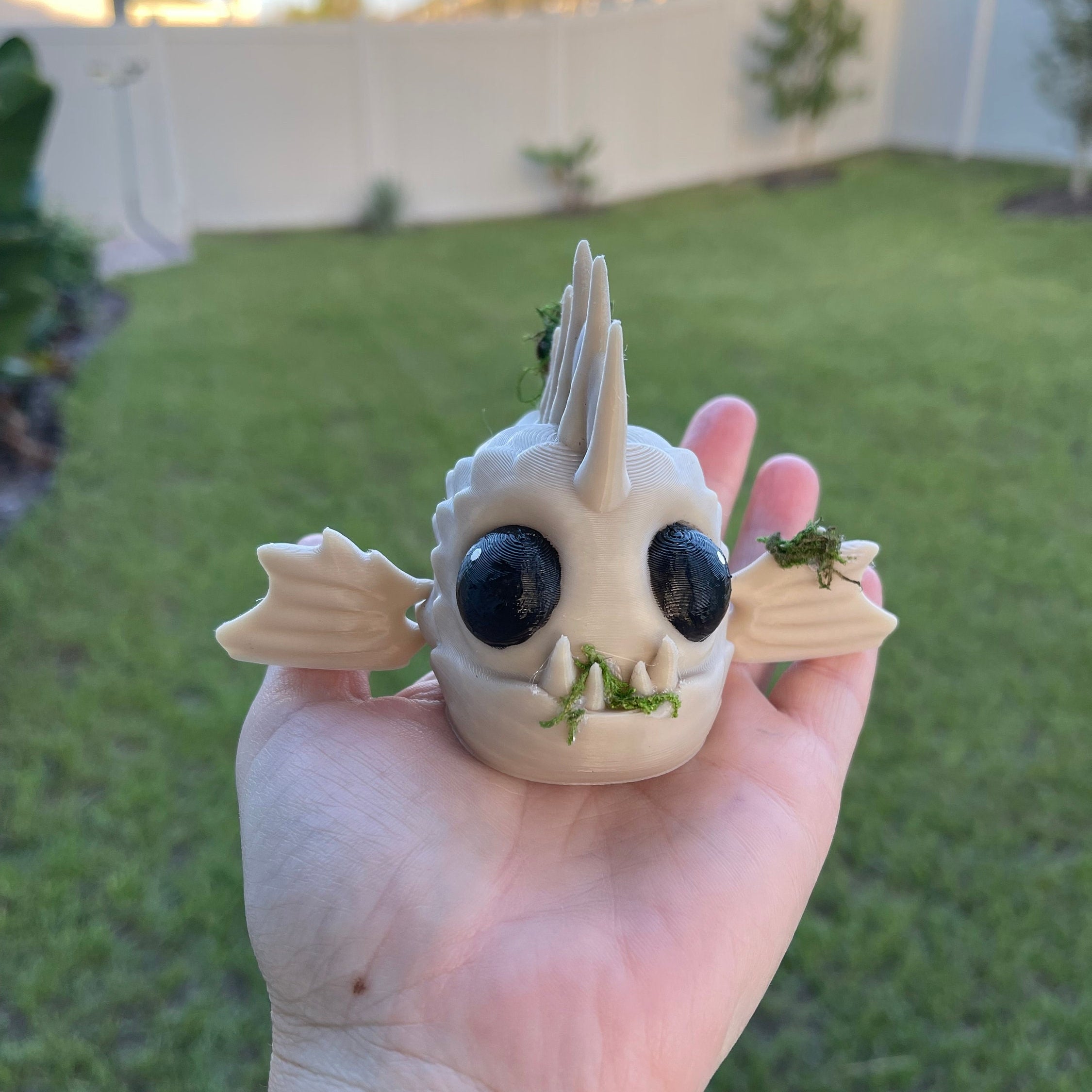 Moss Eater Scary Articulating 3D Print Bone Fish Halloween Decor-Create Fantasy Crafts