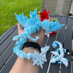 Winter Dragon Articulating 3D Print Ice Dragon Gift Toy Decor-Create Fantasy Crafts