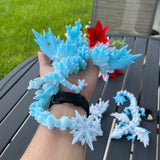 Winter Dragon Articulating 3D Print Ice Dragon Gift Toy Decor-Create Fantasy Crafts