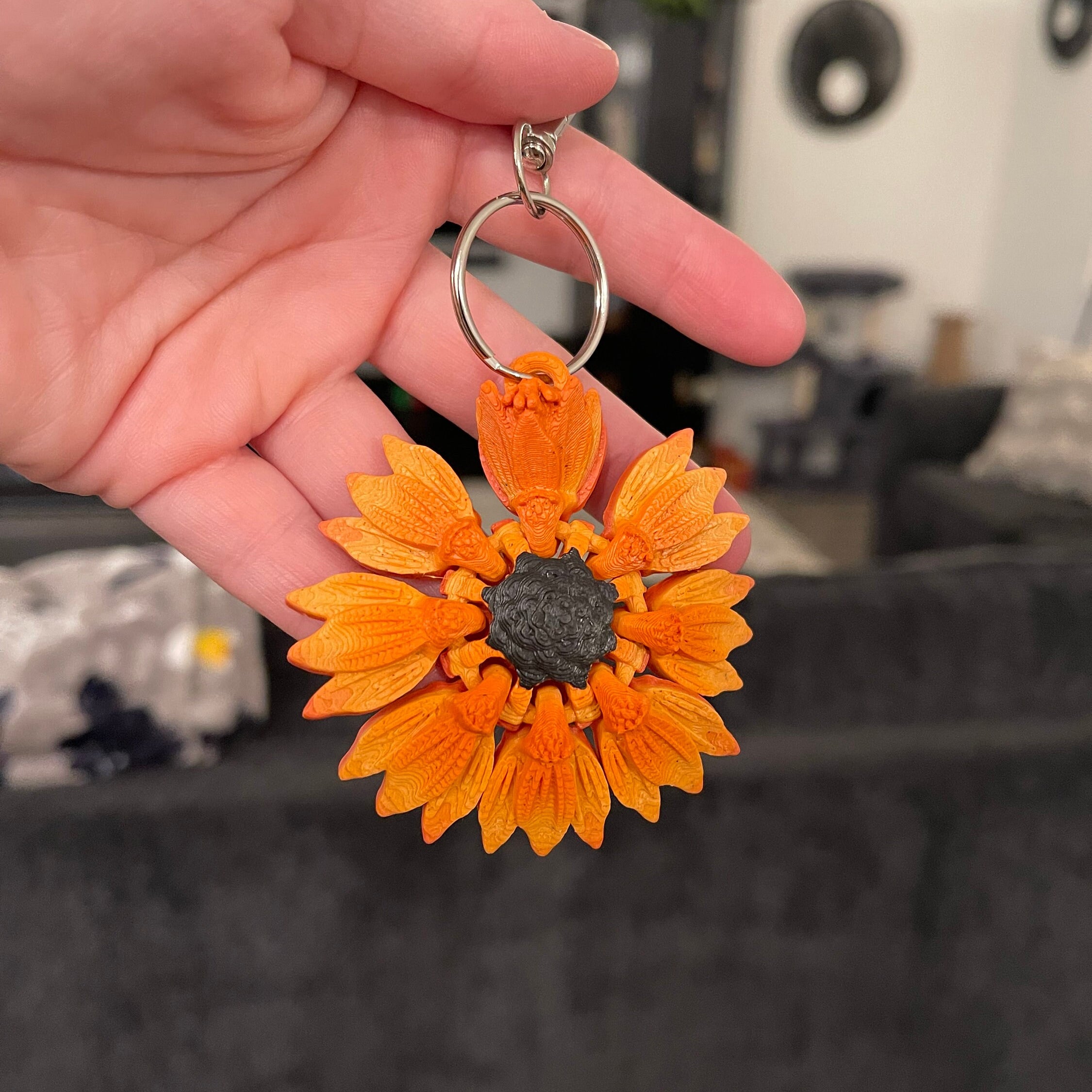 3D Print Sunflower Keychain-Create Fantasy Crafts