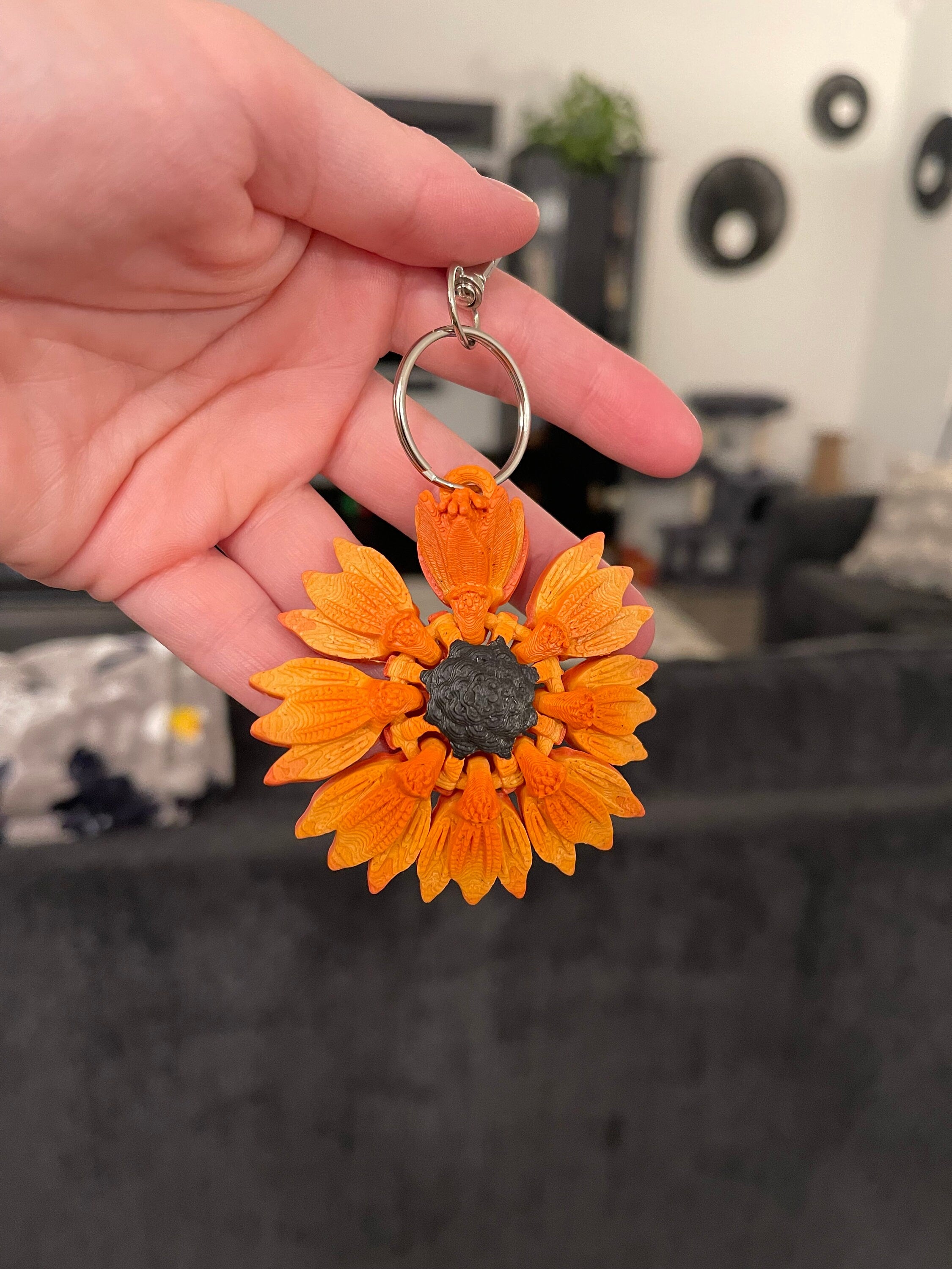 3D Print Sunflower Keychain-Create Fantasy Crafts