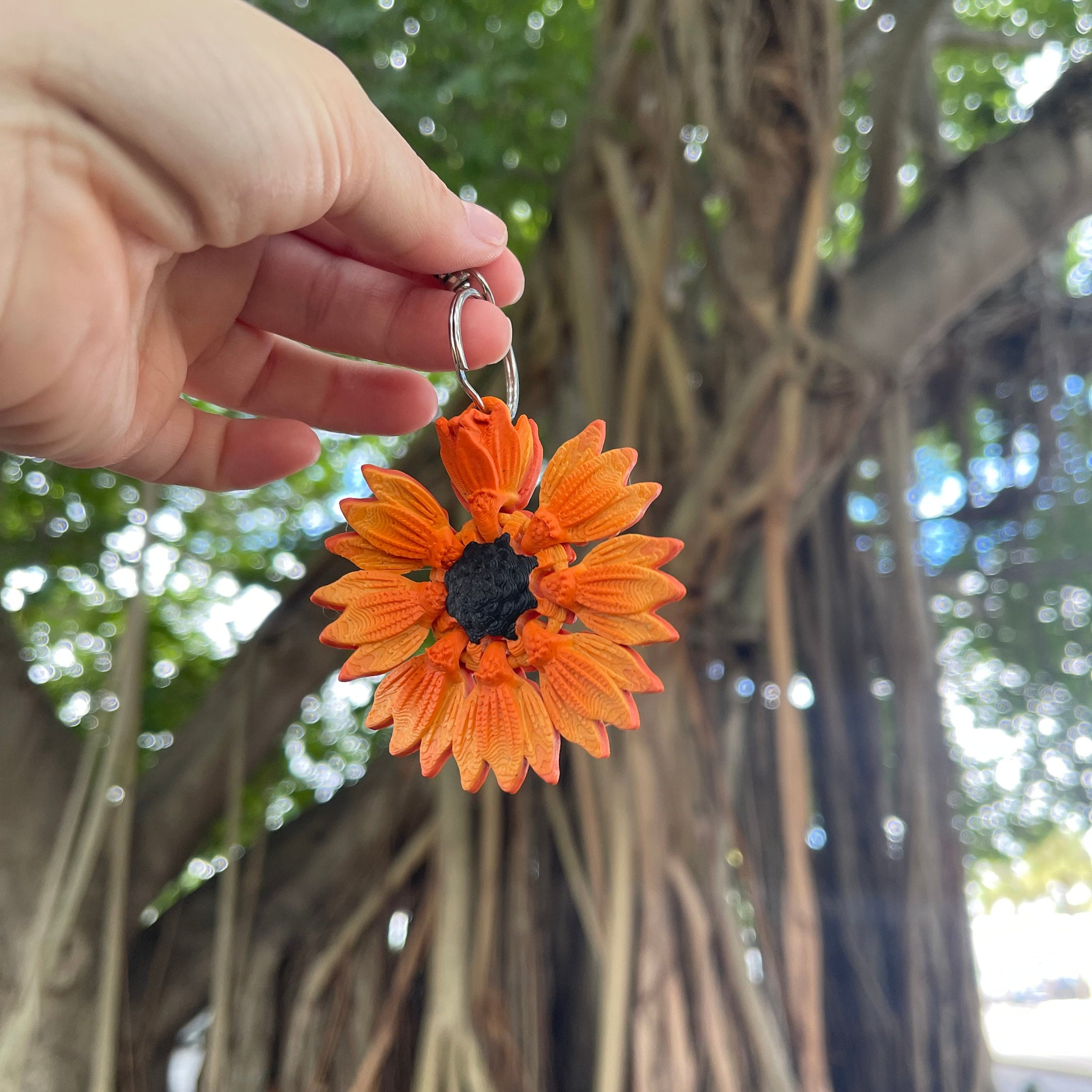 3D Print Sunflower Keychain-Create Fantasy Crafts