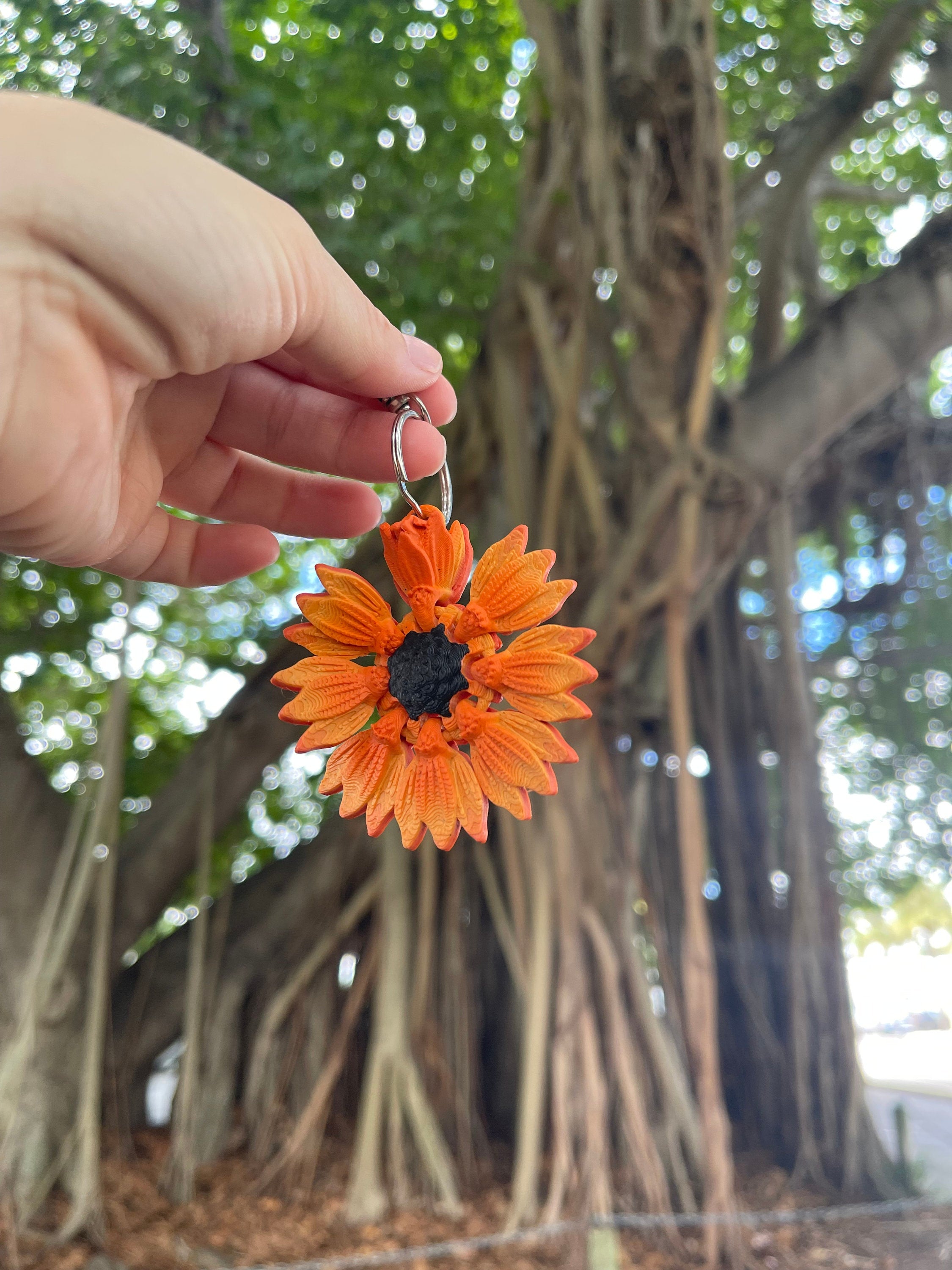 3D Print Sunflower Keychain-Create Fantasy Crafts