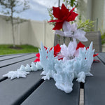 Winter Dragon Articulating 3D Print Ice Dragon Gift Toy Decor-Create Fantasy Crafts