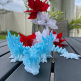 Winter Dragon Articulating 3D Print Ice Dragon Gift Toy Decor-Create Fantasy Crafts