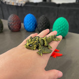 3D Print Small Dragon Egg with Tiny Articulating Dragon You Choose Color Dragon and Egg Customizable Great Gift-Create Fantasy Crafts