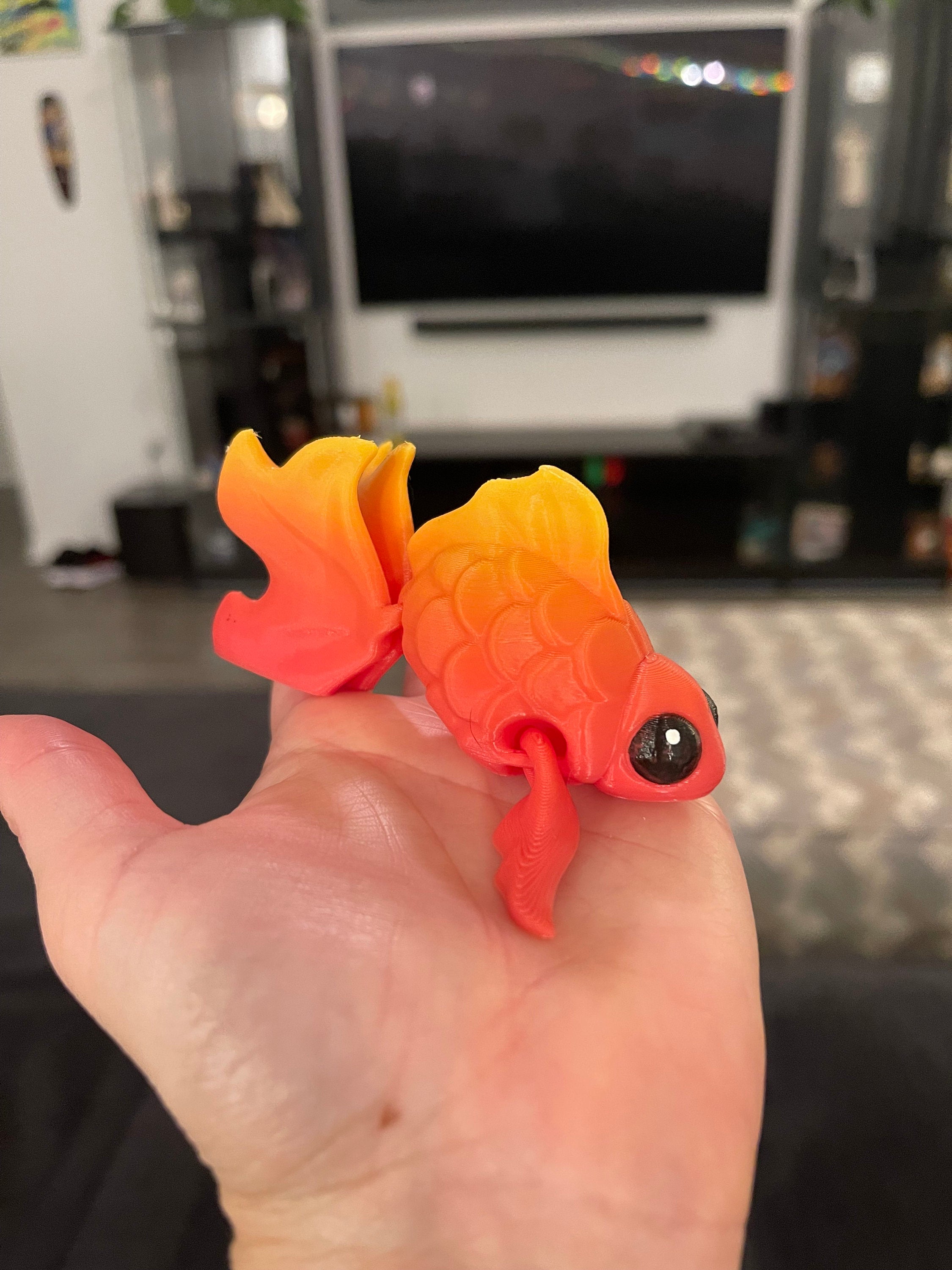 Cute Goldfish 3D Print Articulating Desk Decor-Create Fantasy Crafts