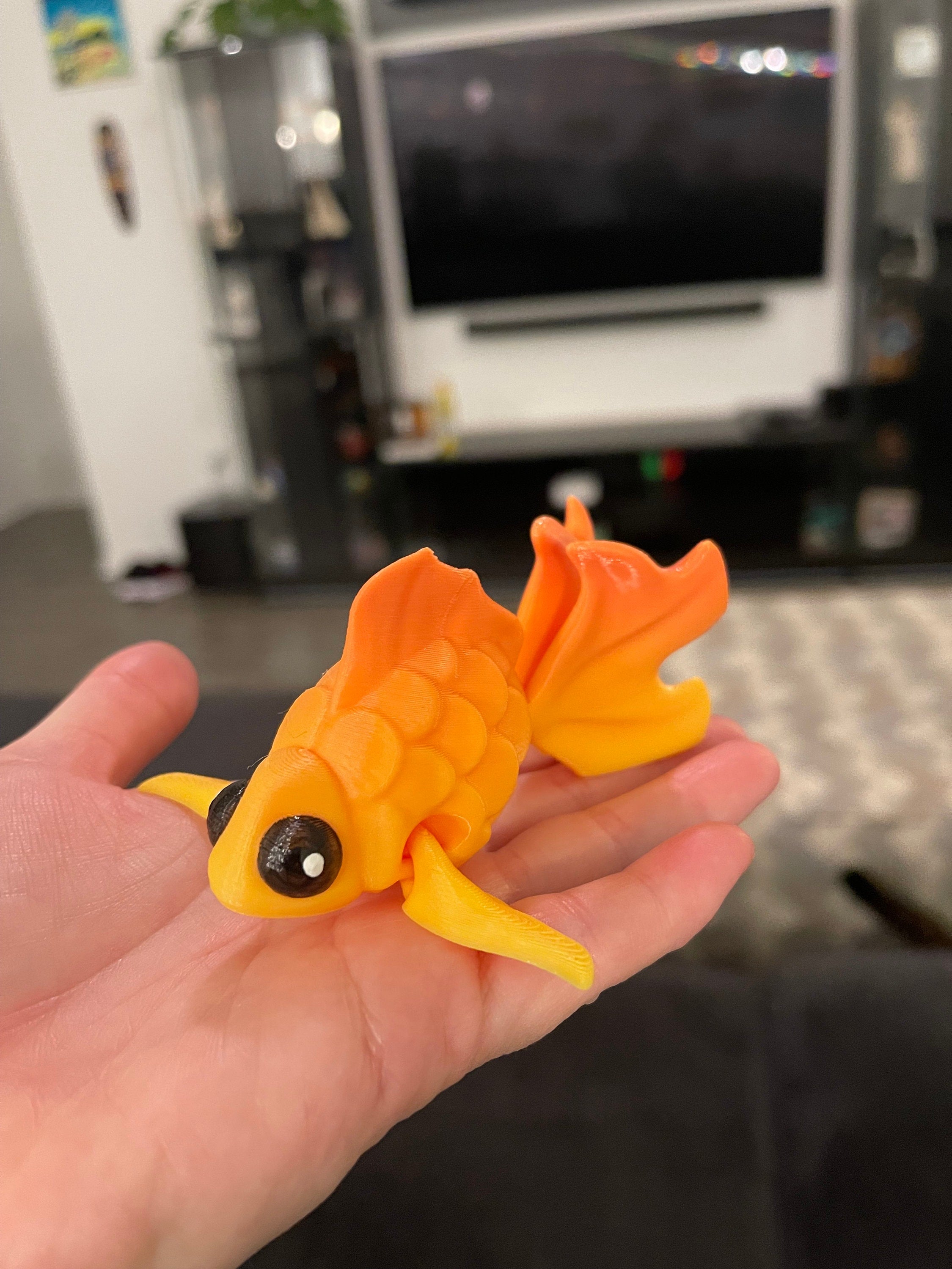 Cute Goldfish 3D Print Articulating Desk Decor-Create Fantasy Crafts