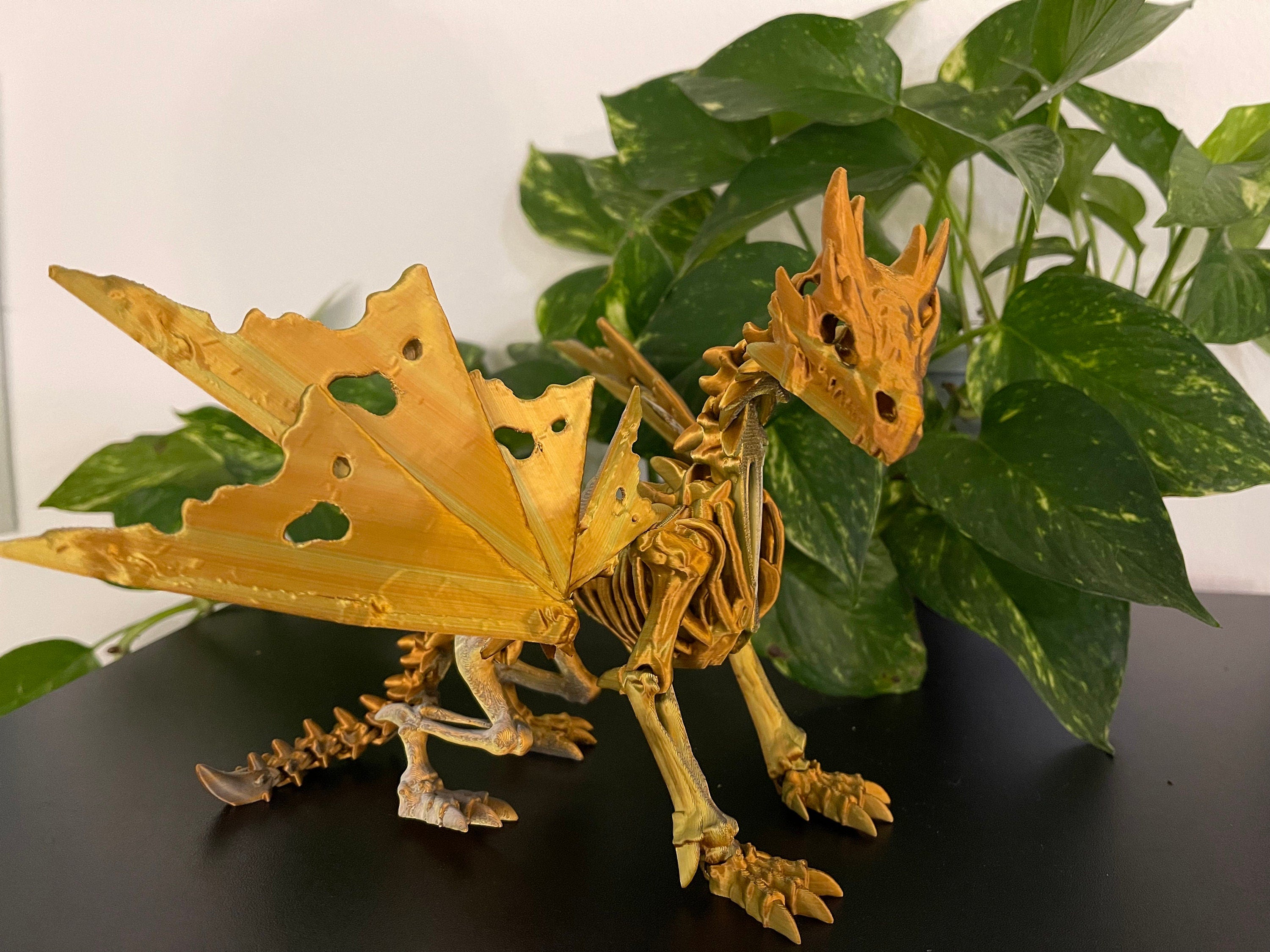 3D Print WraithWing Dragon Customizable Choose your own Color Bookself Decor Fidget Toy Gift-Create Fantasy Crafts
