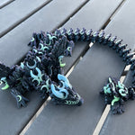 3D Print Lunar Dragon Articulating Color Changing Glow In the Dark Accents-Create Fantasy Crafts