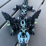 3D Print Lunar Dragon Articulating Color Changing Glow In the Dark Accents-Create Fantasy Crafts